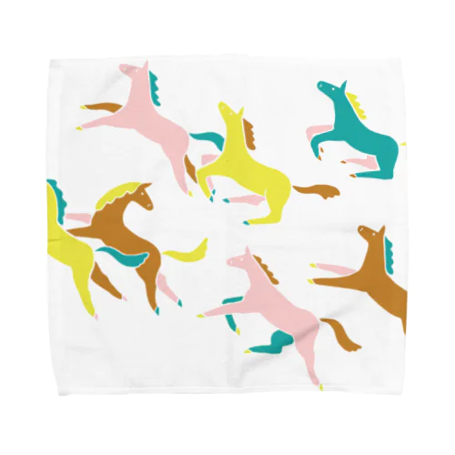 走る馬(レトロ1) Towel Handkerchief