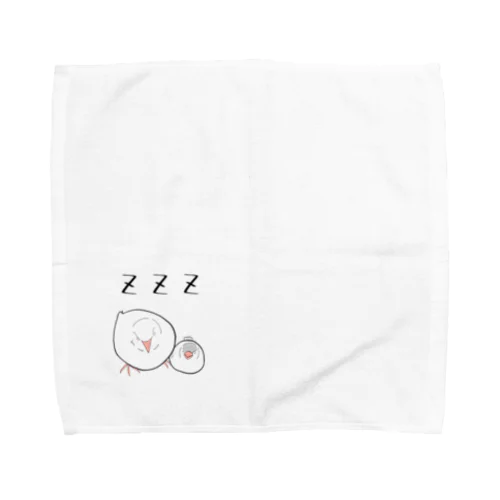 おねむなギンバトさんと文鳥さん Towel Handkerchief