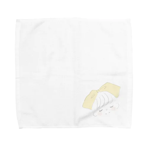 おっきい黄色リボンの女の子。 Towel Handkerchief