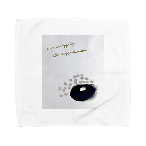 「Happiness is right there」 series Towel Handkerchief