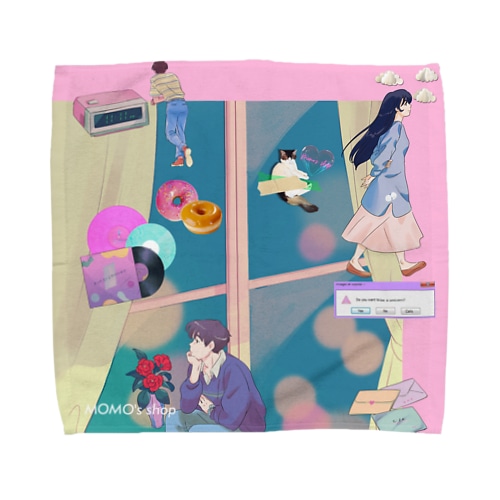 90's anime & momo #03 Towel Handkerchief