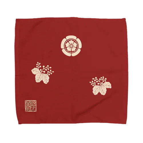 木瓜桐文緋羅紗陣羽織柄 Towel Handkerchief