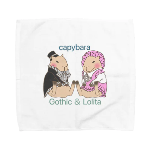 カピバラのゴシック＆ロリータ Towel Handkerchief