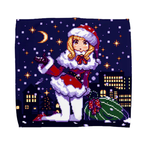 【ドット絵】クリスマスガール タオルハンカチ