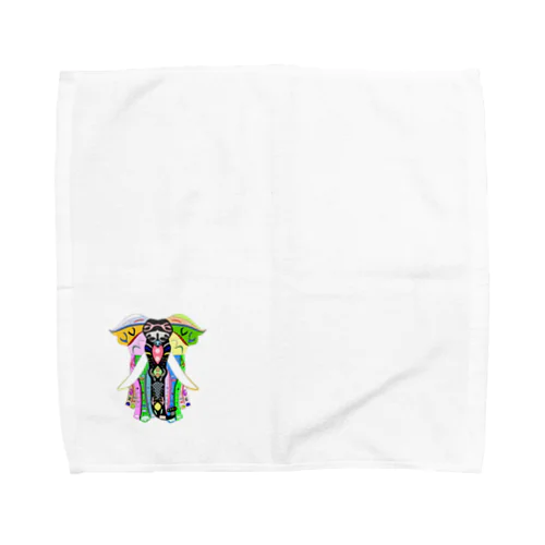 カラフル象さん Towel Handkerchief