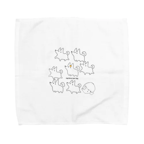 Hachikire inari dog Towel Handkerchief