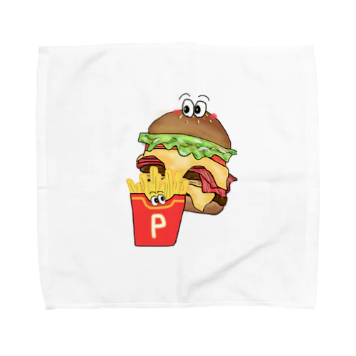 Wチーズベーコンレタスバーガーセット Towel Handkerchief