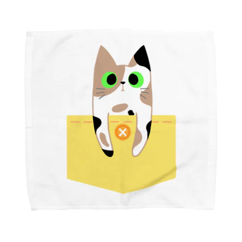 ポケットからにゃんこ Towel Handkerchief