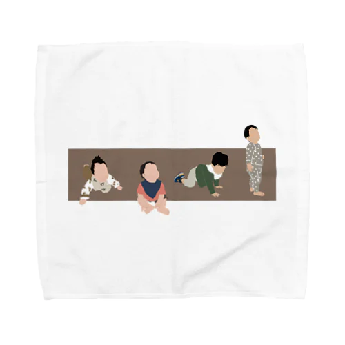 A-brown【 Baby growth】 Towel Handkerchief