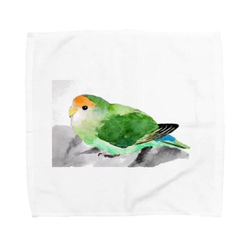 ペタンと座ったコザクラインコ Towel Handkerchief