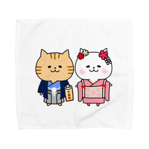 七五三にゃんこ Towel Handkerchief