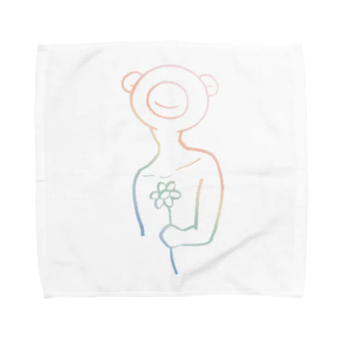 お花白熊 Towel Handkerchief