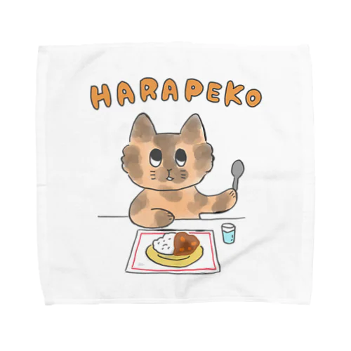 HARAPEKO さびねこちゃん Towel Handkerchief