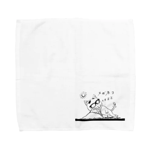 メガねこ Towel Handkerchief