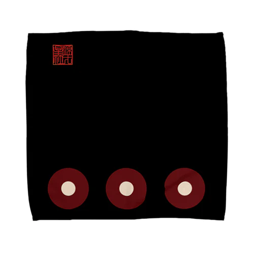 蛇目紋黒羅紗陣羽織柄 Towel Handkerchief