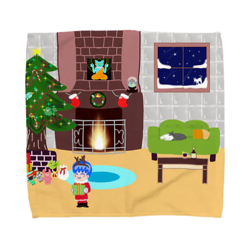 ロジローショップのクリスマス Towel Handkerchief