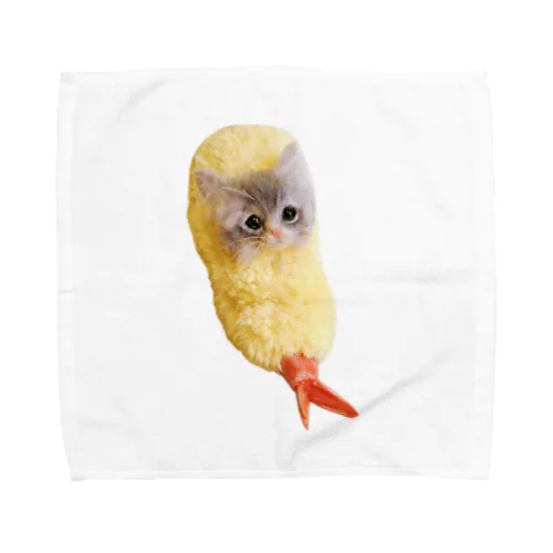 エビフライにゃんこ Towel Handkerchief