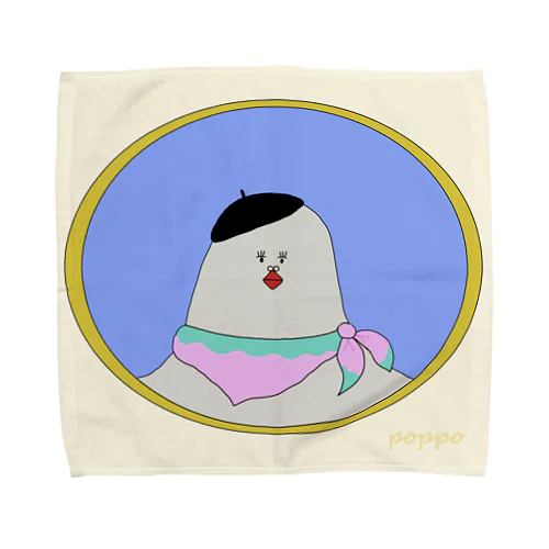 マダムポッポの自画像 Towel Handkerchief