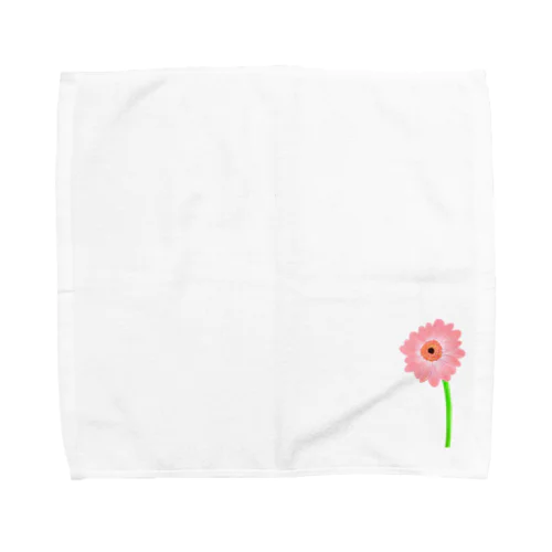 桃色ガーベラ１輪 Towel Handkerchief