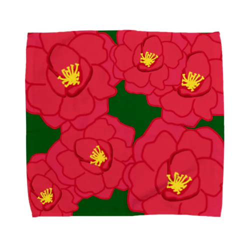 山茶花(サザンカ) Towel Handkerchief