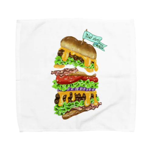 ハンバーガー Towel Handkerchief