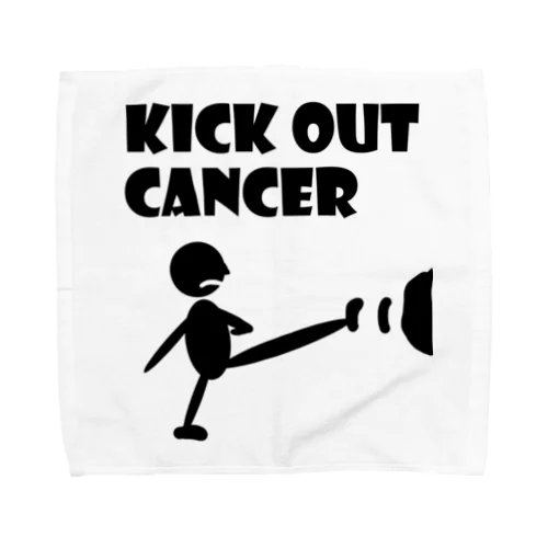 Kick out cancer! Towel Handkerchief