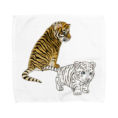 虎の仔たちは仲良しです Towel Handkerchief