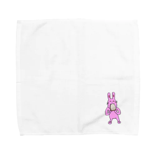 お絵描き「パンたべるウサギ」 Towel Handkerchief