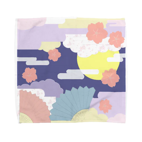 『源氏物語』花宴巻 マシカク Towel Handkerchief