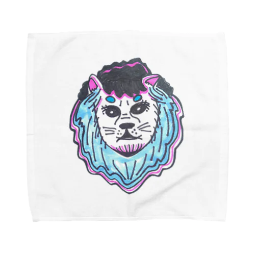 Lion Blue ライオンブルー Towel Handkerchief