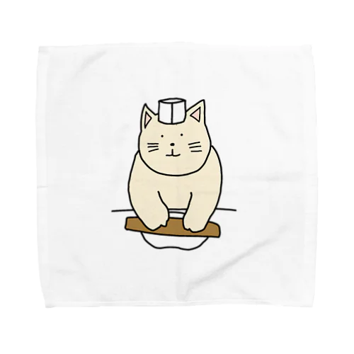 蕎麦打ちねこ Towel Handkerchief