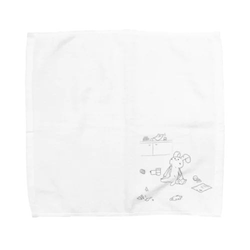自暴自棄うさぎ Towel Handkerchief