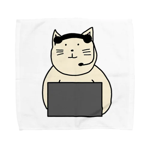 コールセンターねこ Towel Handkerchief