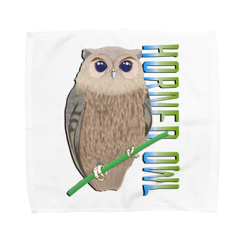 HORNED OWL (ミミズク) Towel Handkerchief