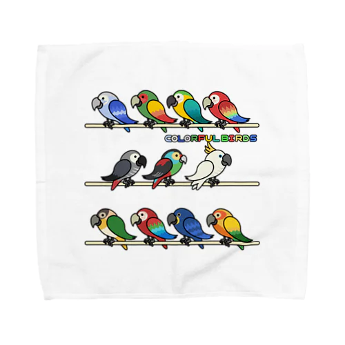 COLORFUL BIRDS Towel Handkerchief