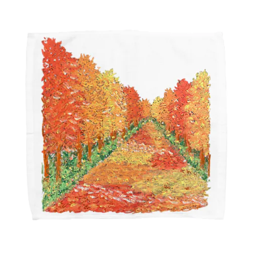 秋の散歩道 Towel Handkerchief