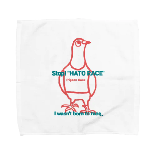 鳩をレースに使わないで　シルエット Towel Handkerchief