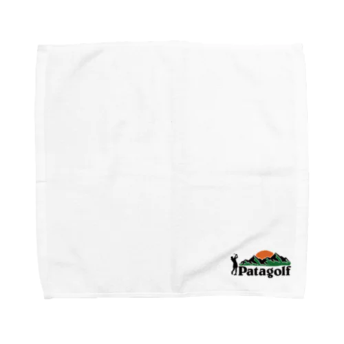 パタゴルフ‗黒ロゴ‗白ベース Towel Handkerchief