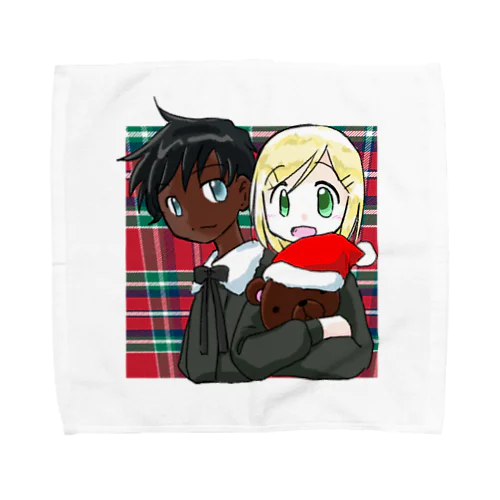 黒白クリスマス Towel Handkerchief