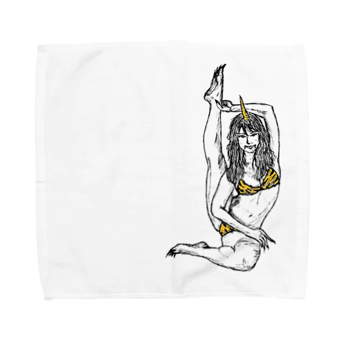 虎皮ビキニ👙鬼娘 Towel Handkerchief