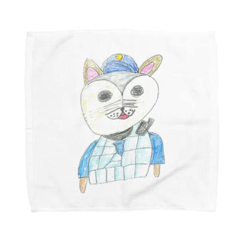 イラスト（猫のおまわりさん） Towel Handkerchief