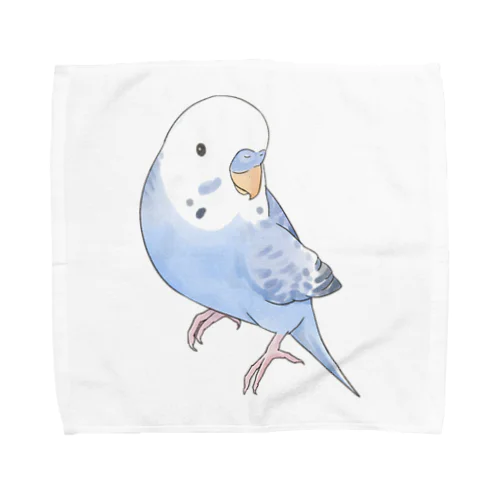 おしゃま美人セキセイインコちゃん【まめるりはことり】 Towel Handkerchief