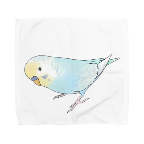 レインボーなセキセイインコちゃん【まめるりはことり】 Towel Handkerchief