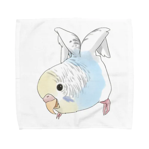 ご機嫌羽セキセイインコちゃん【まめるりはことり】 Towel Handkerchief