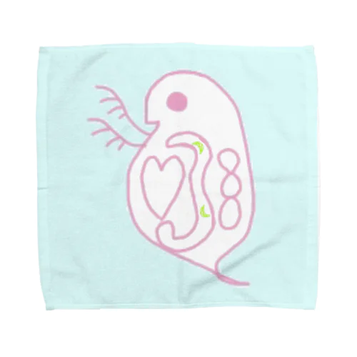 ハートの心臓みじんこ Towel Handkerchief