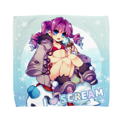 I♥SCREAM - B（正方形／缶バッジやタオルなど用） Towel Handkerchief