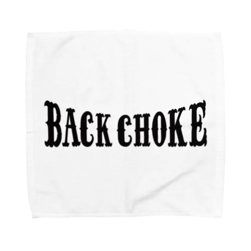 Back choke 黒ロゴ タオルハンカチ