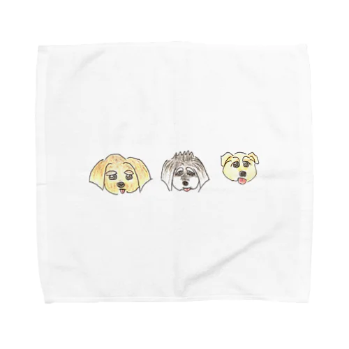 3匹の犬 Towel Handkerchief