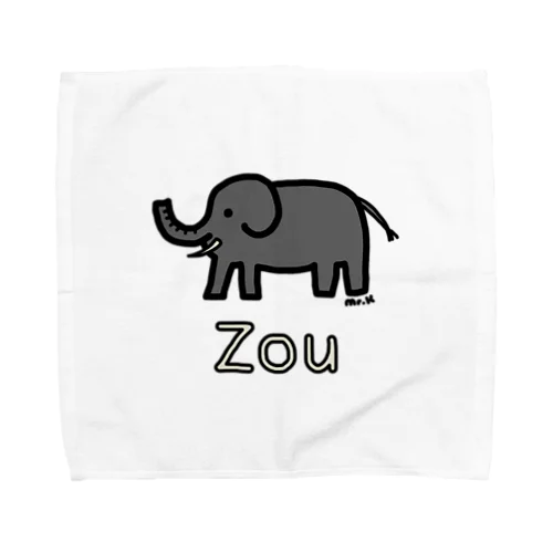 Zou (ゾウ) 色デザイン タオルハンカチ