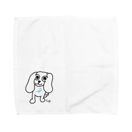 パンキーくん　モノライン　ブルーP Towel Handkerchief